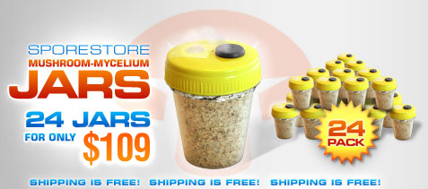 SporeStore Mushroom Mycelium Jars